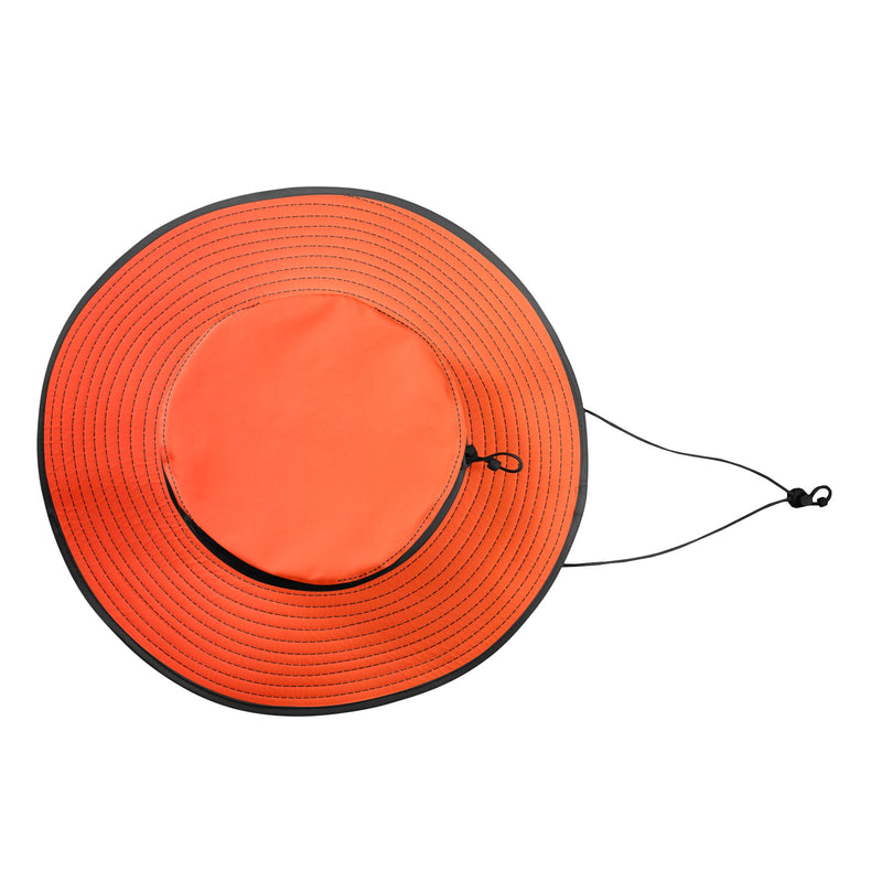 burnt orange gradient top print Wide Brim Bucket Hat - Objet D'Art