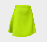 Lime Green Flare Skirt - Objet D'Art