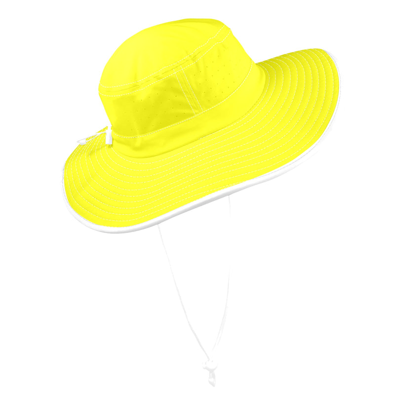 bright yellow athletic crop top Wide Brim Bucket Hat - Objet D'Art