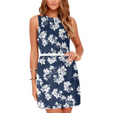 floral back dress Eos Women's Sleeveless Dress (Model D01) - Objet D'Art