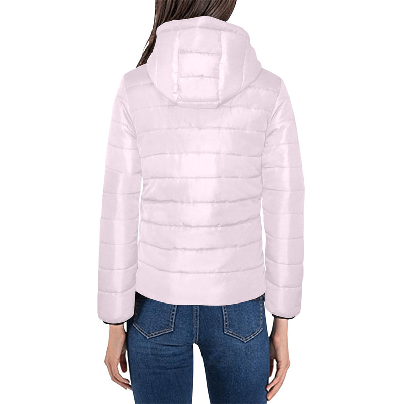 Light PInk Women's Padded Hooded Jacket - Objet D'Art