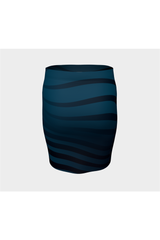 Blue Tiburon Fitted Skirt - Objet D'Art Online Retail Store