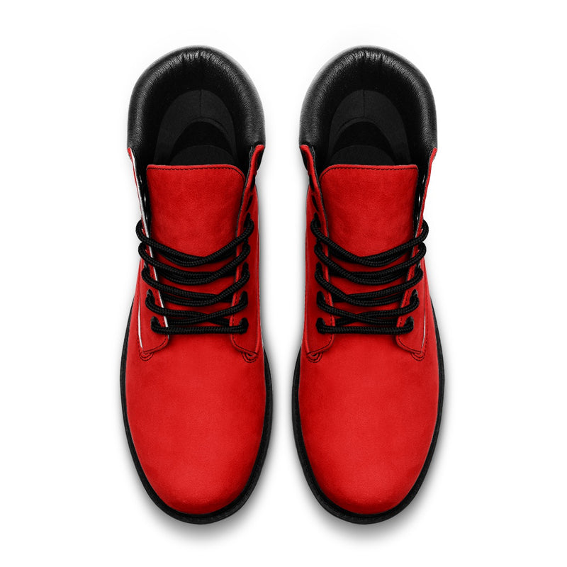 Red Casual Leather Lightweight boots TB - Objet D'Art
