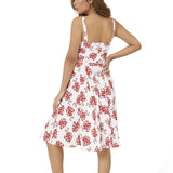 Sleeveless Square Neck Flare Hem Midi Dress - Objet D'Art