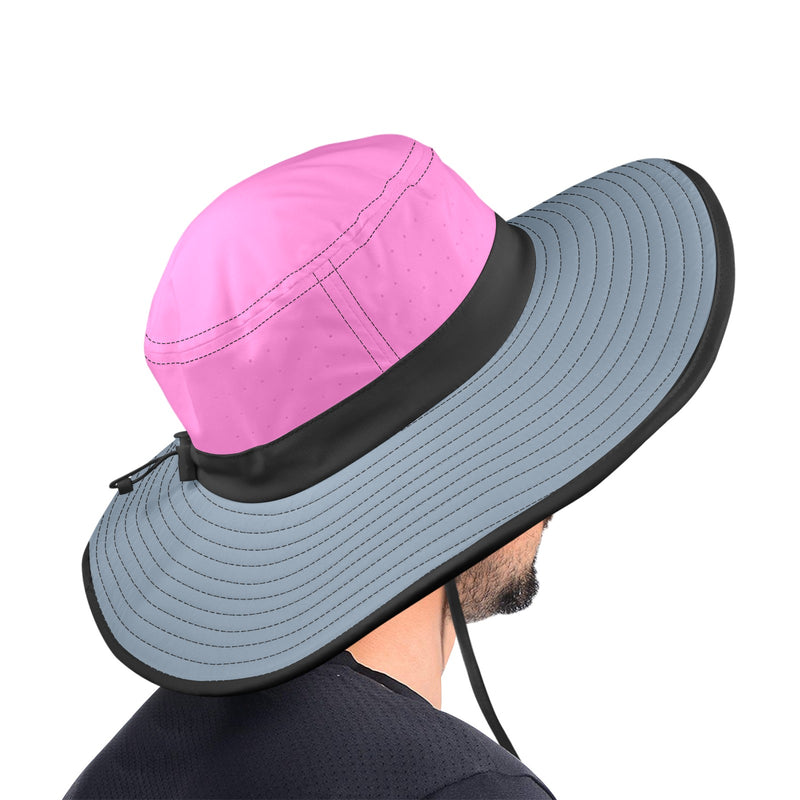 solid print 2a Wide Brim Bucket Hat - Objet D'Art