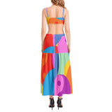 Bralette Top and High Slit Thigh Skirt Set - Objet D'Art