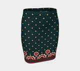 Floral Bandana Fitted Skirt - Objet D'Art