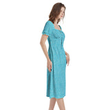 Puff Sleeve Split Thigh Midi Dress - Objet D'Art