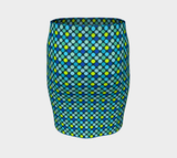 Marina Blue Fitted Skirt - Objet D'Art