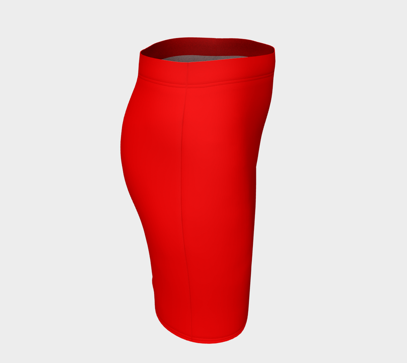 Red Apple Fitted Skirt - Objet D'Art