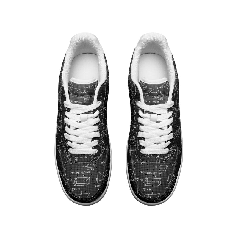 Mathelete Unisex Low Top Leather Sneakers - Objet D'Art