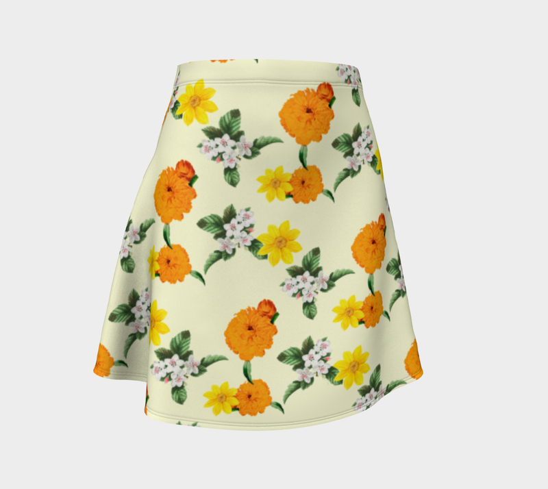 Pale Yellow Flare Skirt - Objet D'Art