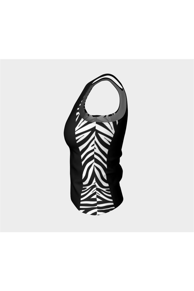 Zebra Print Athletic Top - Objet D'Art