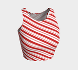 Candy Cane Athletic Crop Top - Objet D'Art