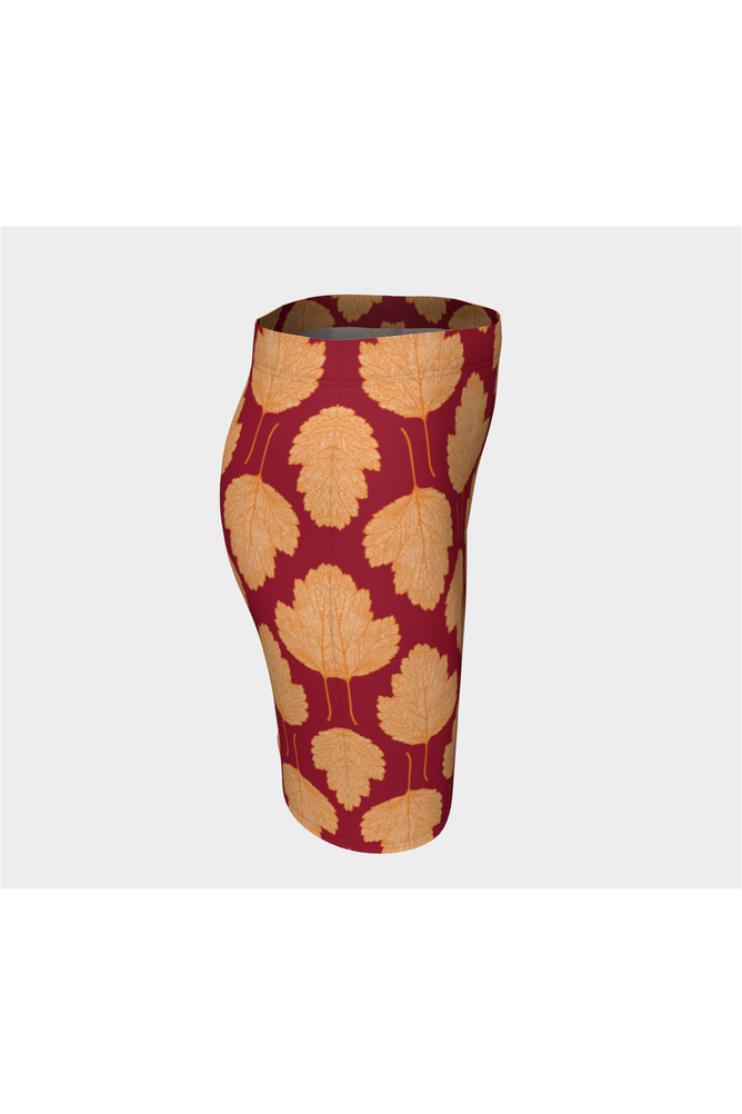 Autumn Leaves Fitted Skirt - Objet D'Art