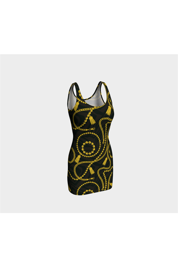 Gold Chain Bodycon Dress - Objet D'Art
