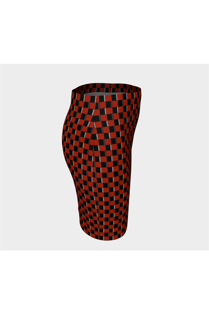 Grid Fitted Skirt - Objet D'Art