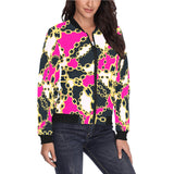 chained up 2 All Over Print Bomber Jacket for Women (Model H36) - Objet D'Art