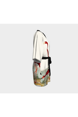 Vintage Illustration of Nature Kimono Robe - Objet D'Art