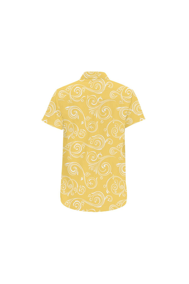 Aspen Scroll Men's All Over Print Short Sleeve Shirt (Model T53) - Objet D'Art
