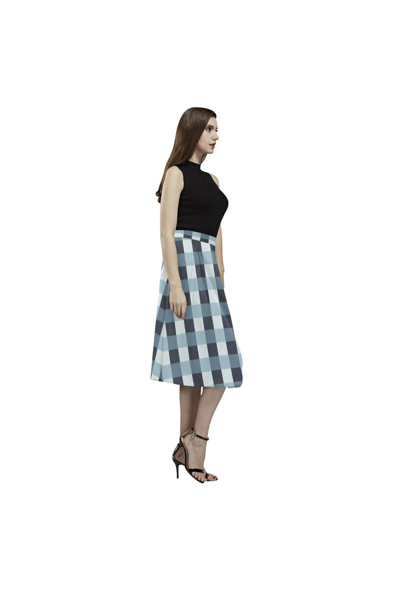 Tartan Turquoise Aoede Crepe Skirt - Objet D'Art