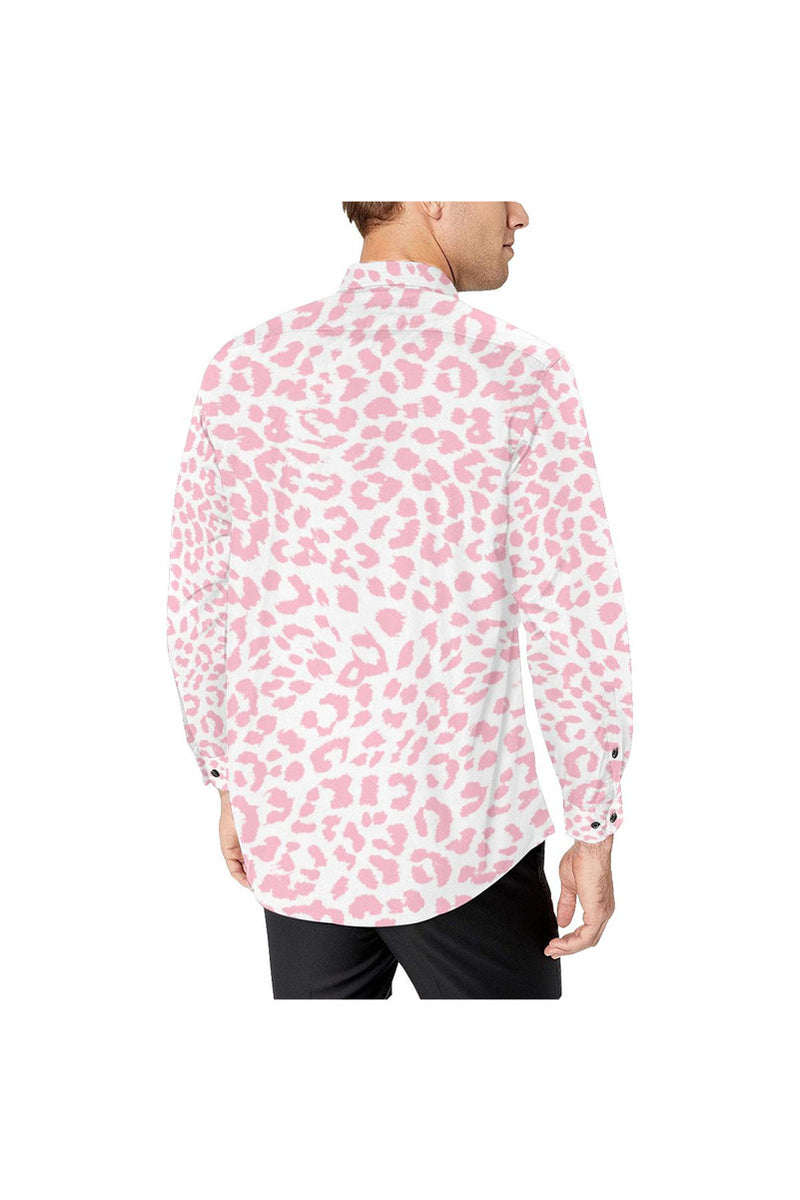 Pink Leopard Casual Dress Shirt - Objet D'Art