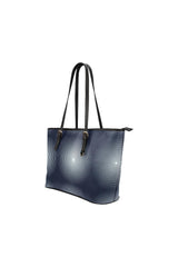 concentric circle tote bag Leather Tote Bag/Small (Model 1651) - Objet D'Art