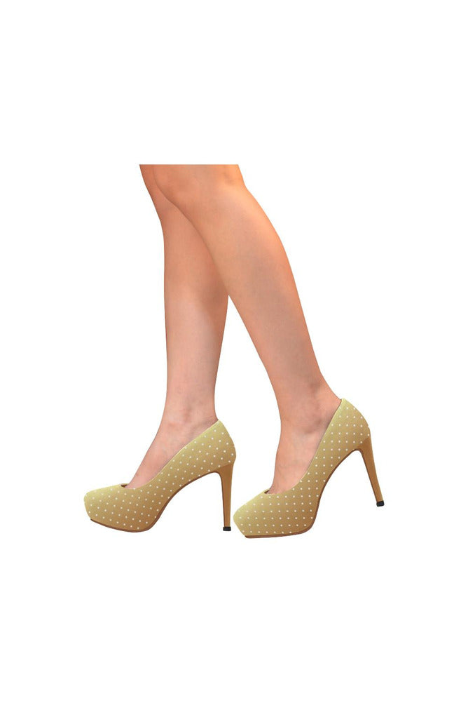 gold heel streak Women's High Heels (Model 044) - Objet D'Art