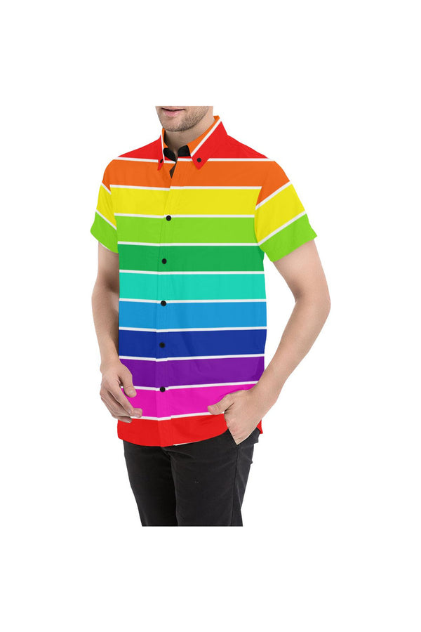 rainbow Bright 3 Men's All Over Print Short Sleeve Shirt (Model T53) - Objet D'Art