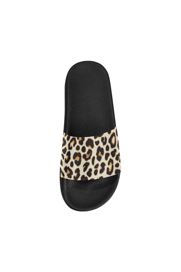 leopard print slippers Women's Slide Sandals - Objet D'Art