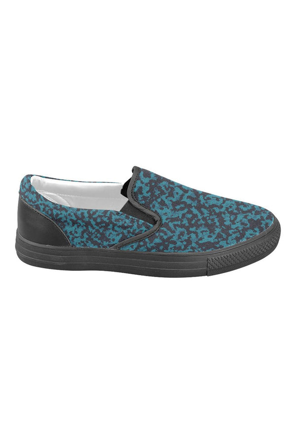 Night Camouflage Men's Slip-on Canvas Shoes - Objet D'Art