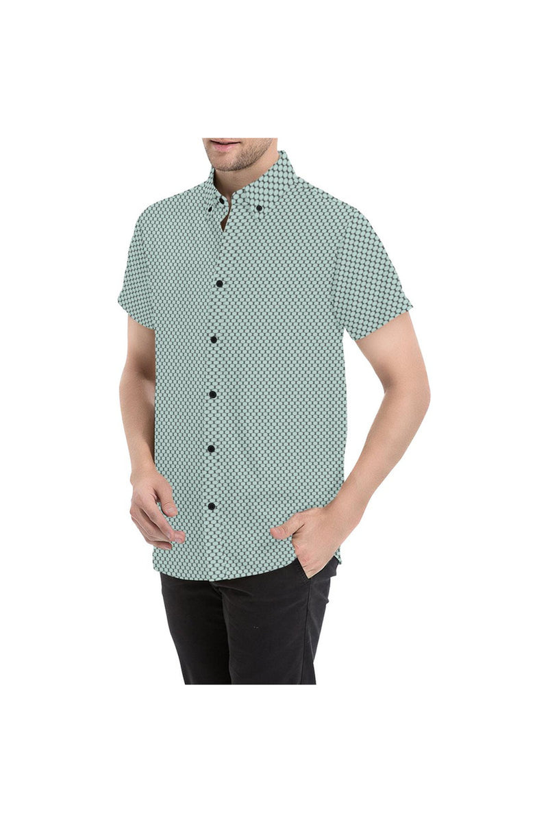 Fashion Oval Print Men's All Over Print Short Sleeve Shirt - Objet D'Art Online Retail Store