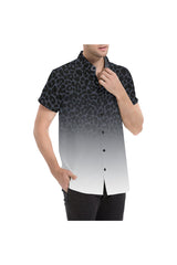 Leopard Ombre Men's Short Sleeve Shirt - Objet D'Art