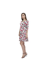 rose D20 SLEEVES Tethys Half-Sleeve Skater Dress(Model D20) - Objet D'Art