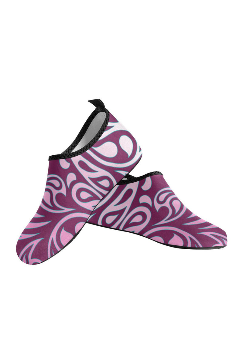 water shoe scroll Women's Slip-On Water Shoes (Model 056) - Objet D'Art