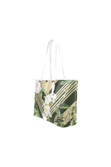 Floral Accented Leather Tote Bag/Small - Objet D'Art