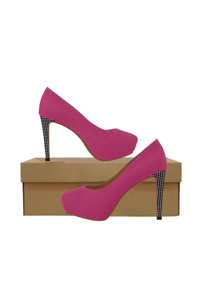 Pink & Black Matrix Women's High Heels - Objet D'Art