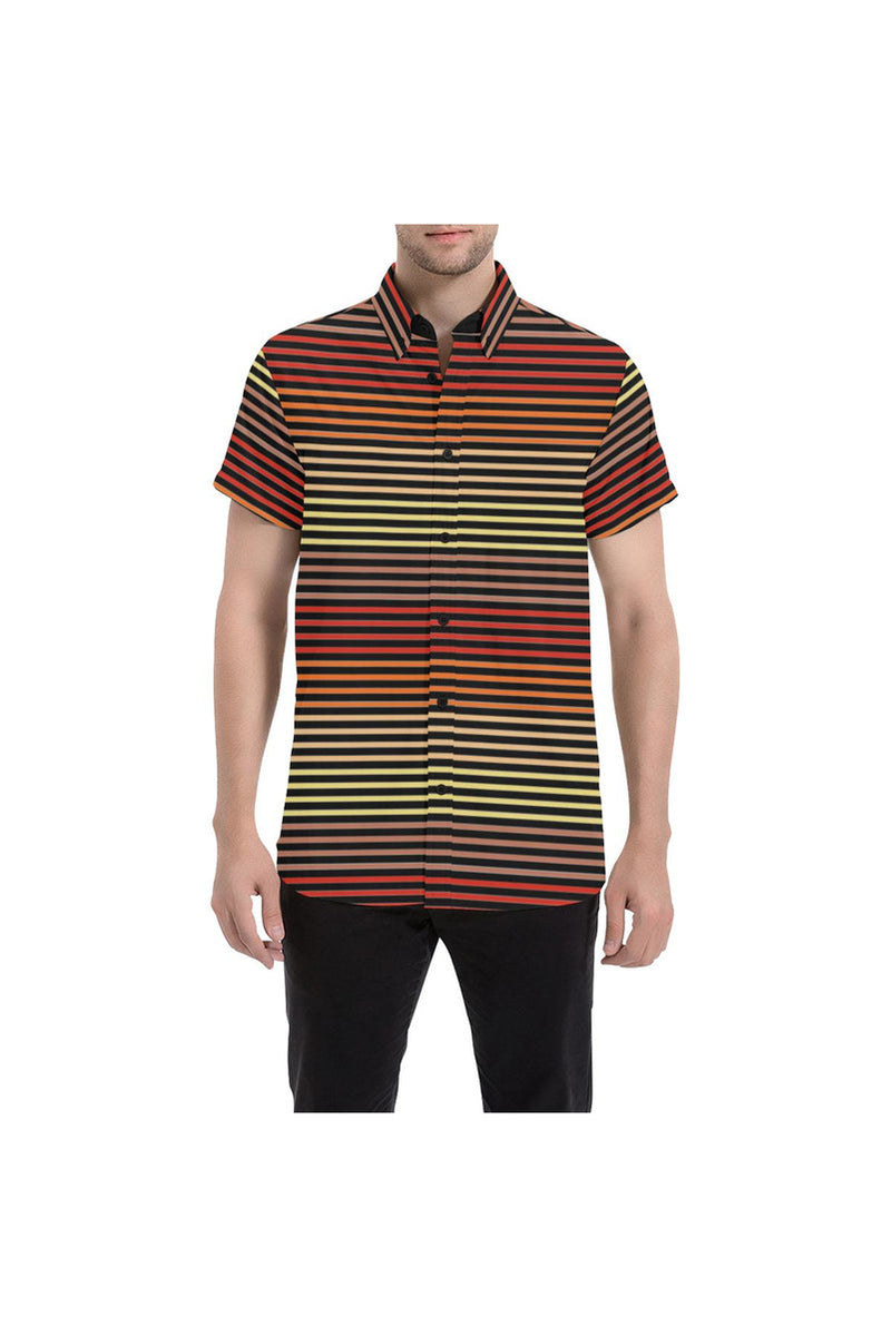 Spectral Lines Men's All Over Print Short Sleeve Shirt (Model T53) - Objet D'Art