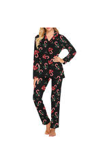 Candy Cane Cozy Women's Long Pajama Set - Objet D'Art