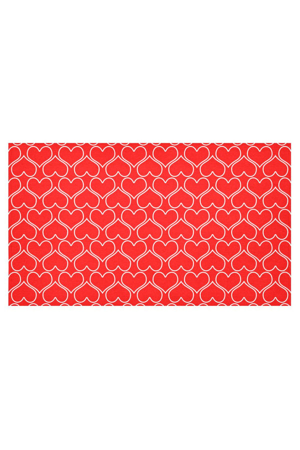 Hearts Cotton Linen Tablecloth 60"x 104" - Objet D'Art Online Retail Store