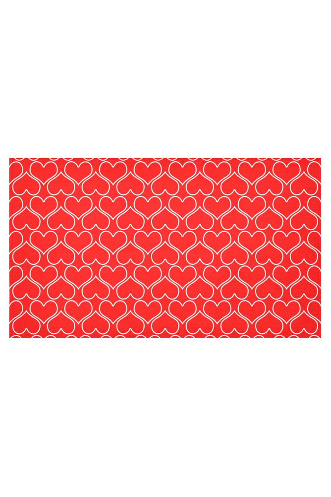 Hearts Cotton Linen Tablecloth 60"x 104" - Objet D'Art Online Retail Store