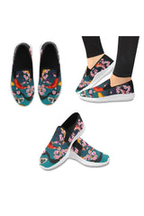 koi day Orion Slip-on Women's Canvas Sneakers (Model 042) - Objet D'Art