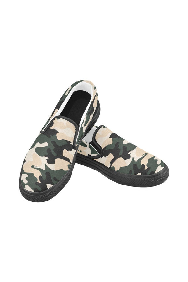 Camouflage Men's Slip-on Canvas Shoes - Objet D'Art