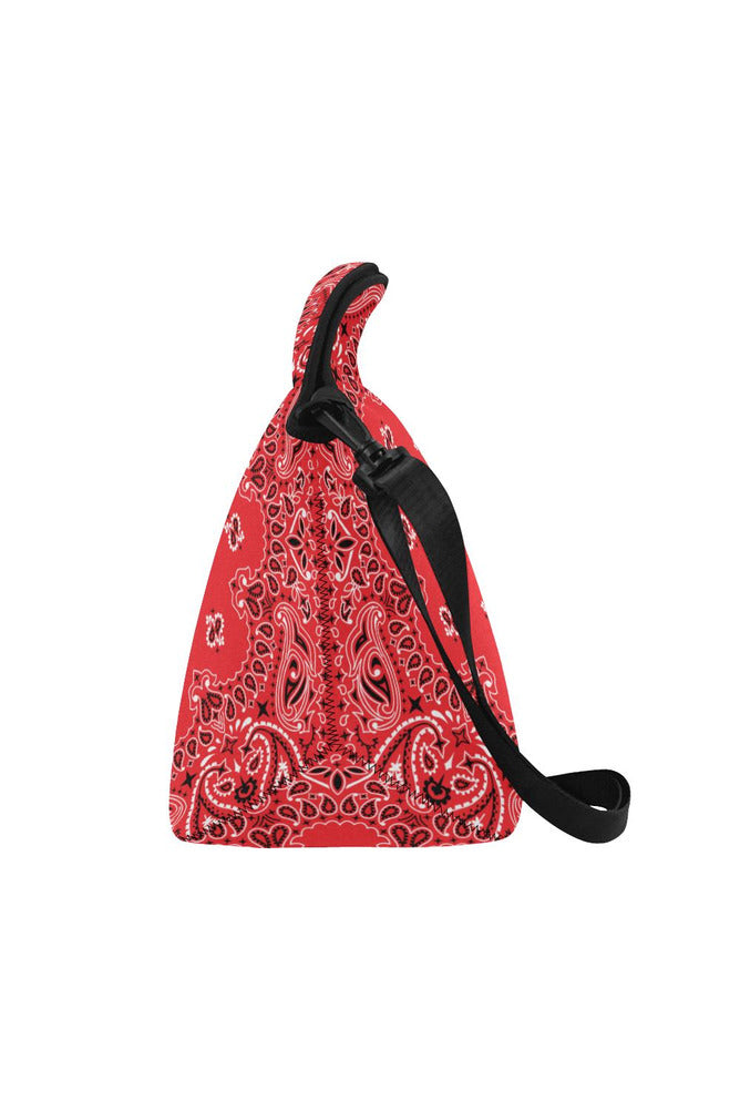 red bandana Neoprene Lunch Bag/Large (Model 1669) - Objet D'Art