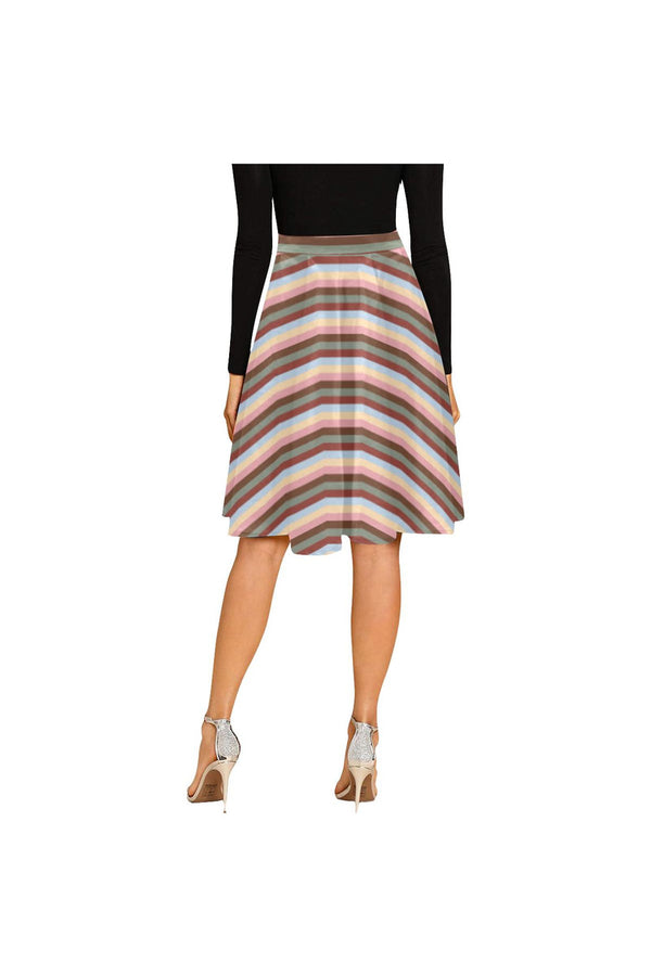 Striped Melete Pleated Midi Skirt - Objet D'Art