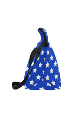 Stars On Blue Neoprene Lunch Bag/Large (Model 1669) - Objet D'Art