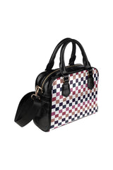 Very Berry Checkered Shoulder Handbag (Model 1634) - Objet D'Art