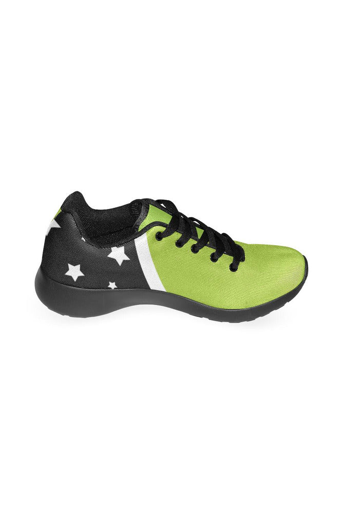 Lime Green & Stars Women’s Running Shoes - Objet D'Art