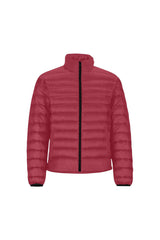 Cranberry Men's Stand Collar Padded Jacket (Model H41) - Objet D'Art