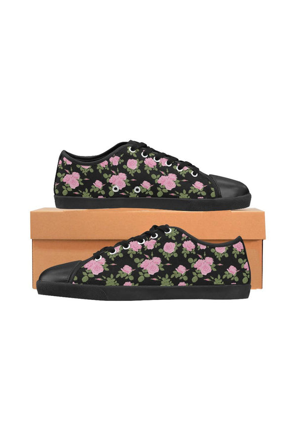 Rosey Midnight Women's Canvas Shoes (Model 016) - Objet D'Art